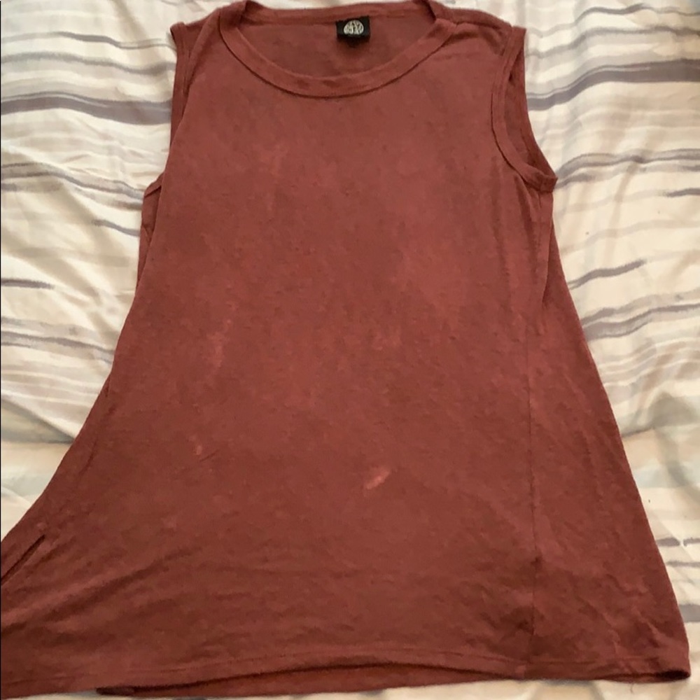 Bobeau burnt/tinted orange tank top